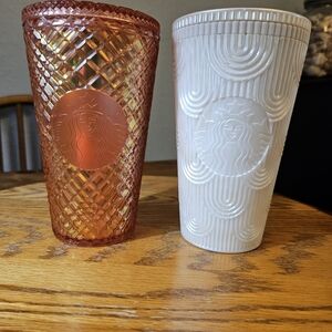 Starbucks Set Of 2 Tumblers 16oz Cold Cup
